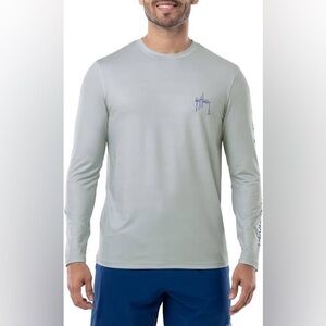 Guy Harvey Light Gray Long Sleeve Shirt